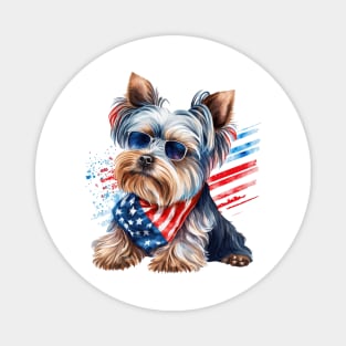 4th of July Yorkshire Terrier #2 Magnet